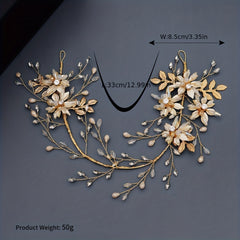 Flower Charm Crystal Hair Band Bridal Wedding Headband Accessory