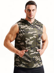Quick Dry Camo Sports Vest for Men - Ideal for Running, Yoga, Climbing