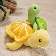 Lemon Turtle Plush Toy Soft Green Yellow Stuffed Animal Spots