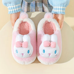 Cartoon Furry Girls House Shoes Non Slip Soft Bottom Indoor Walking Shoes