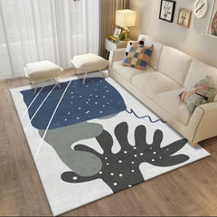 Geometric Area Rug Xmas Reindeer Washable Carpet for Living Rooms Bedrooms