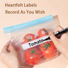 40pcs Reusable Food Storage Bags Double Layer Sealed Leak Proof Freezer Bags