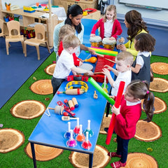 3D Tree Stump Circle Classroom Carpet Area Rugs Non Slip Backing