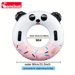 Panda Pink Inflatable Swimming Ring for Men Women