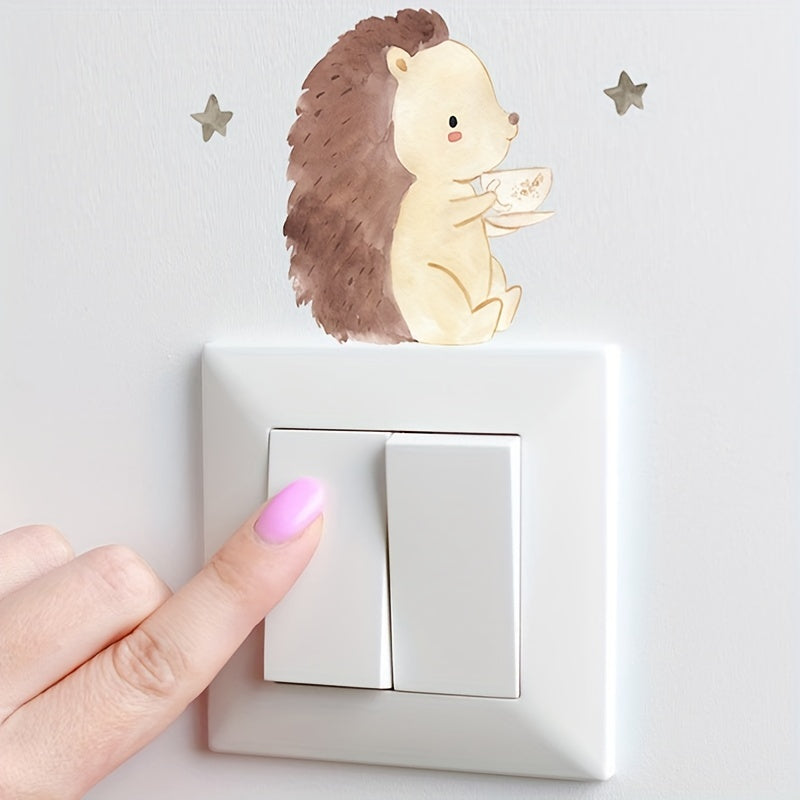 6pcs Kids Room Cartoon Animal Stickers for Fun Decor