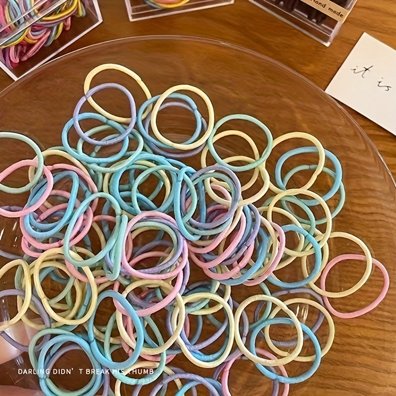 100pcs Colorful Hair Ropes for Women and Girls