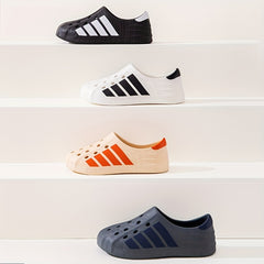 Men's Blocks Print Clog Sneakers Casual Shoes