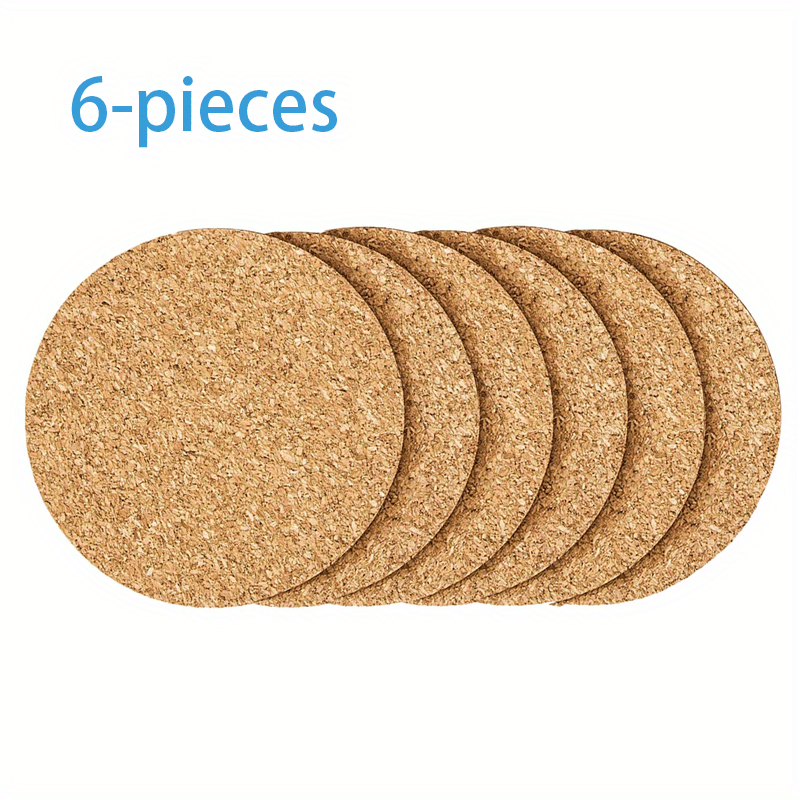 Self Adhesive Cork Squares 6 Pack 4 X 4 Board Sheets Tiles 1.5 Thickness