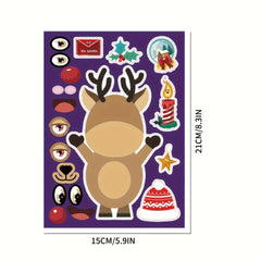 Christmas Stickers Santa Snowman Reindeer DIY Holiday Party Gift Bag Filling