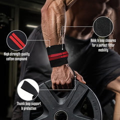 Weight Lifting Wrist Wrapping Band Fitness Wrist Straps For Powerlifting