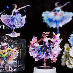 10pcs Ballet Theme PET Stickers 9.3x9In Dance Decoration Glossy Diary Material