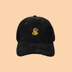 Yellow Duck Embroidered Corduroy Baseball Cap