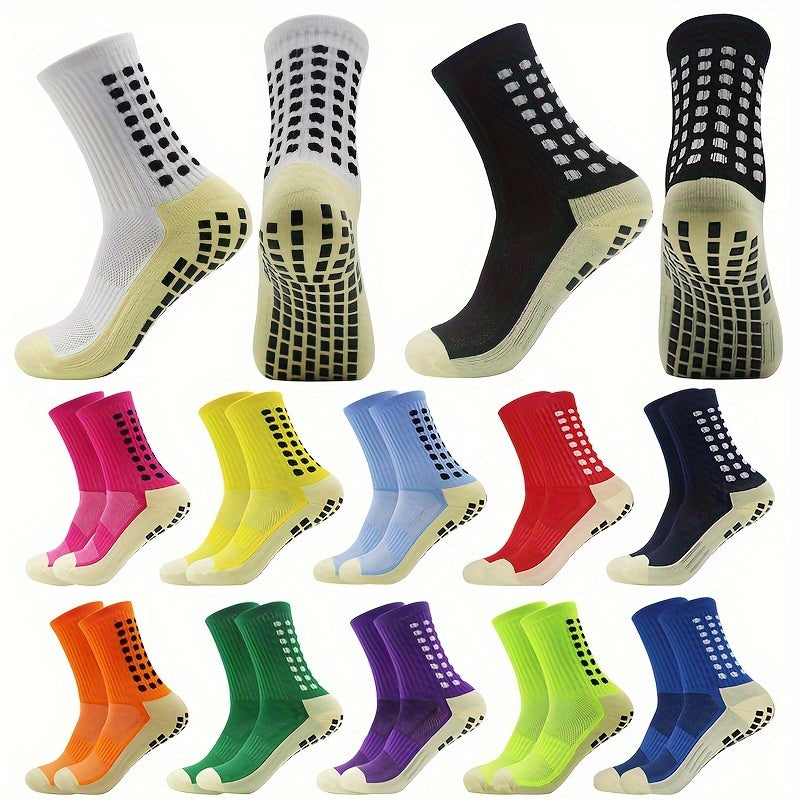 3 Pairs Anti-slip Sweat-absorbent Football Training Socks