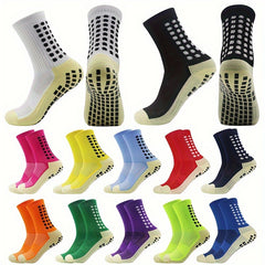 3 Pairs Anti-slip Sweat-absorbent Football Training Socks