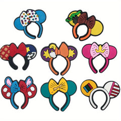 8pcs Cartoon Headband Pattern Shoe Decorations - Christmas Birthday Gift