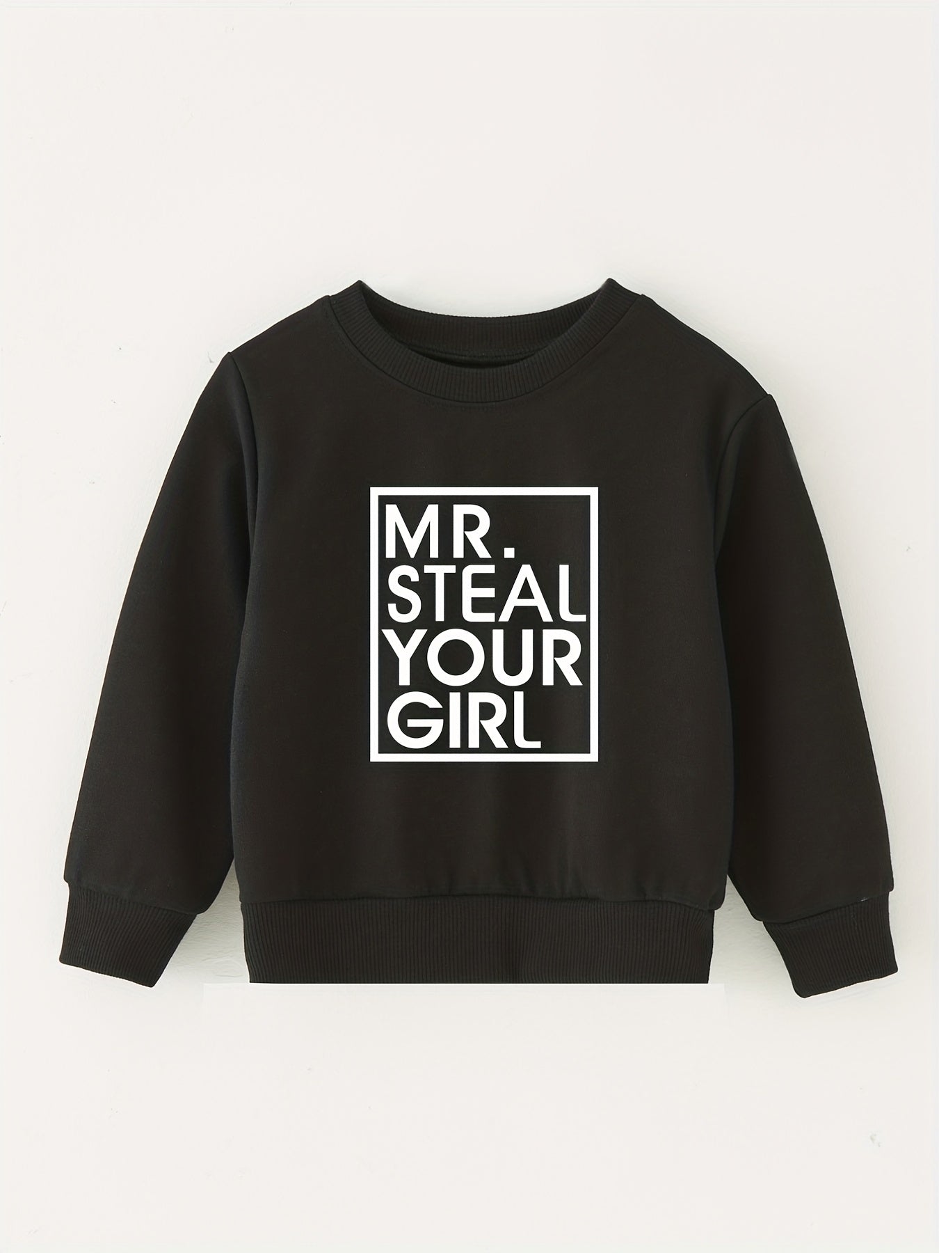 Alphabet Graphic Kids Sweatshirt Casual Baby's Pullover