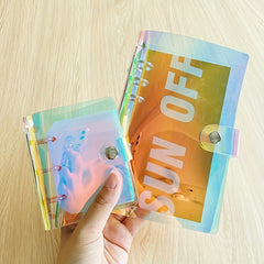 Mini 3 Hole Binder w/ Clear PVC Case for Girls Handbooks