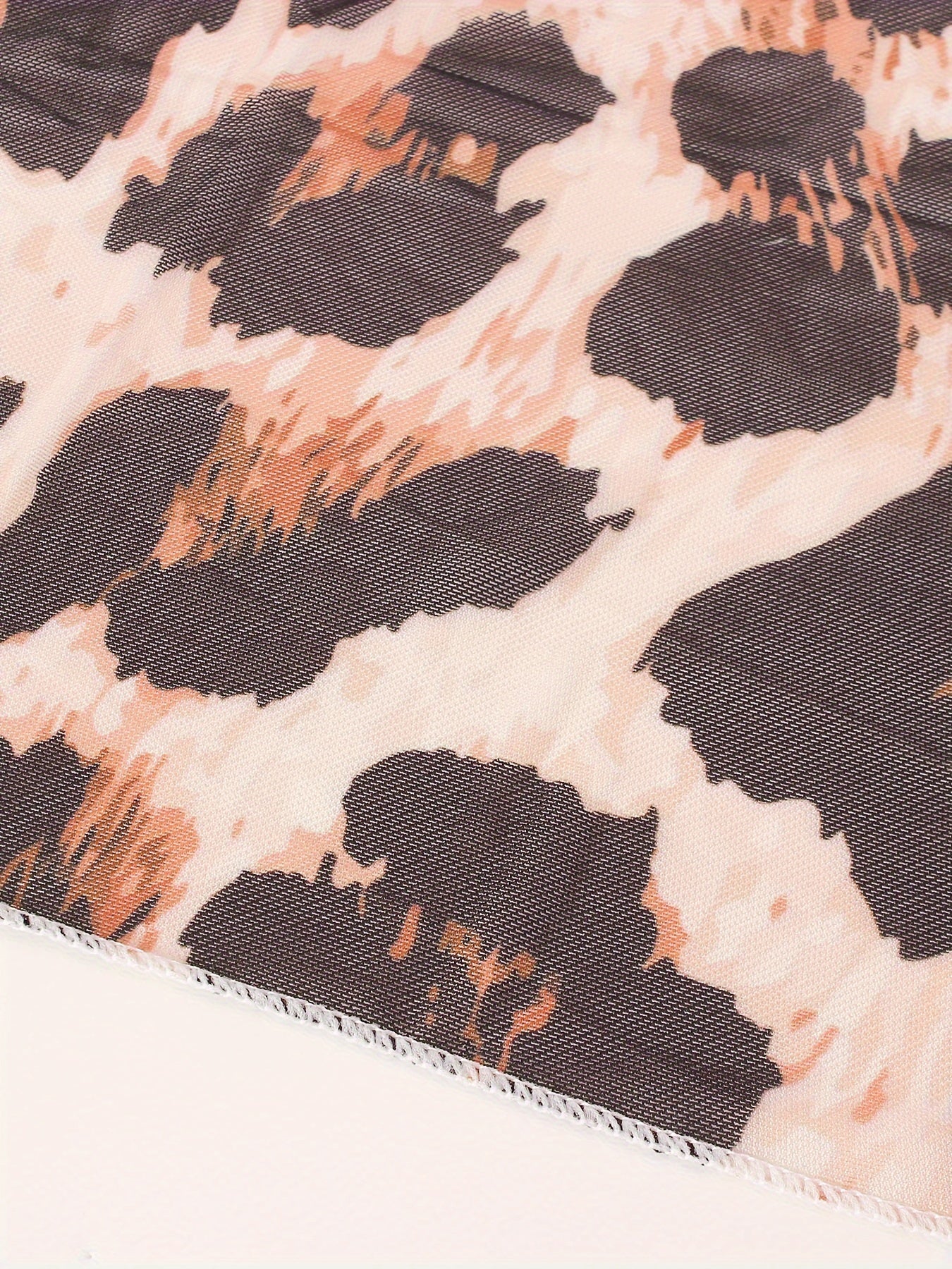 Leopard Print Beach Cover Up Skirt