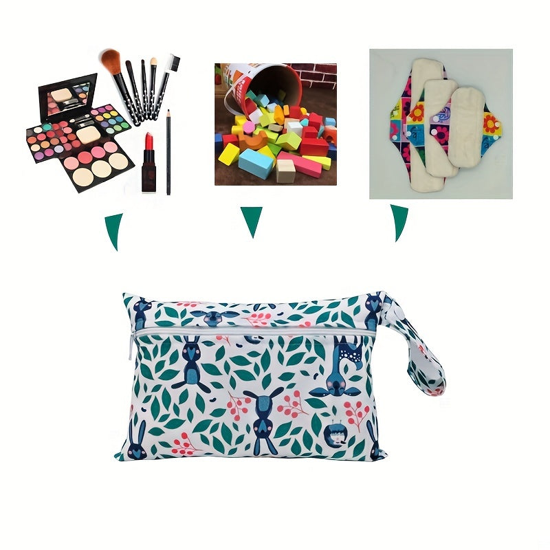 2pcs Deer Print Diaper Bag Washable Cloth Diaper Bag