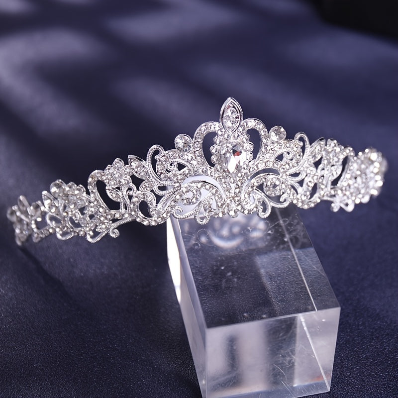 Baroque Crown And Tiara Golden Crystal Bride Wedding Queen Crowns