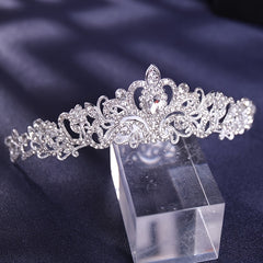 Baroque Crown And Tiara Golden Crystal Bride Wedding Queen Crowns