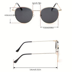 Round Metal Frame Sunglasses Retro Anti Glare Glasses UV400