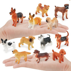 12pcs Mini Puppy Golden Shiba Inu Toy Doll Eco friendly Plastic Ornament
