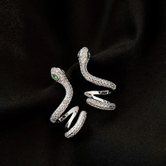 925 Silver Zircon Snake Earbone Clip Earstuds