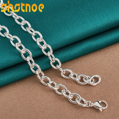 925 Silver Double Heart Pendant Necklace 18-Inch Chain