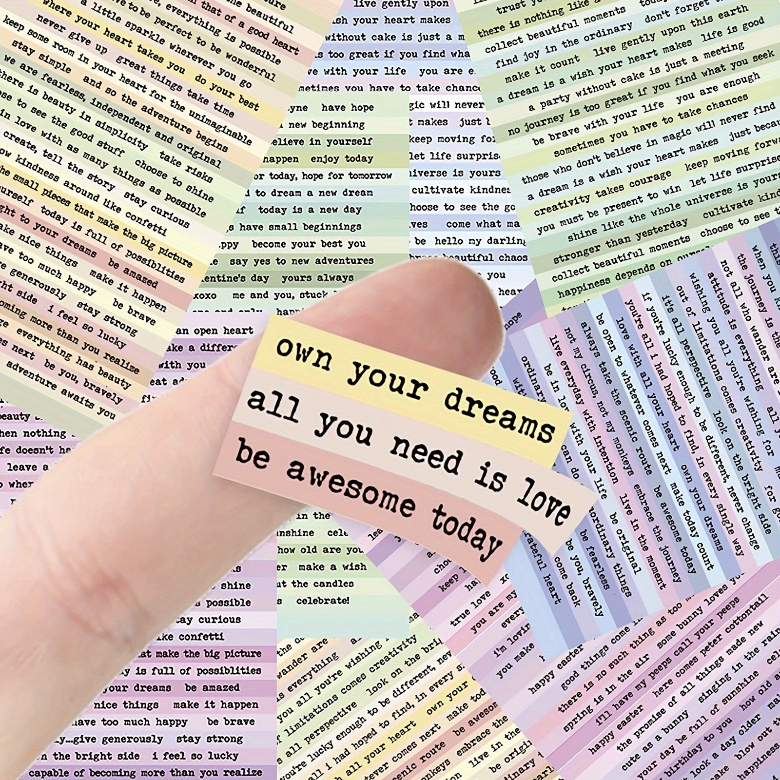 Inspirational Quotes Stickers 8pcs Macaron Scrapbooking Journaling Planner