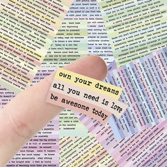 Inspirational Quotes Stickers 8pcs Macaron Scrapbooking Journaling Planner
