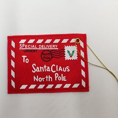 10pcs Christmas Envelope Pendant Candy Card Bag Tree Decoration
