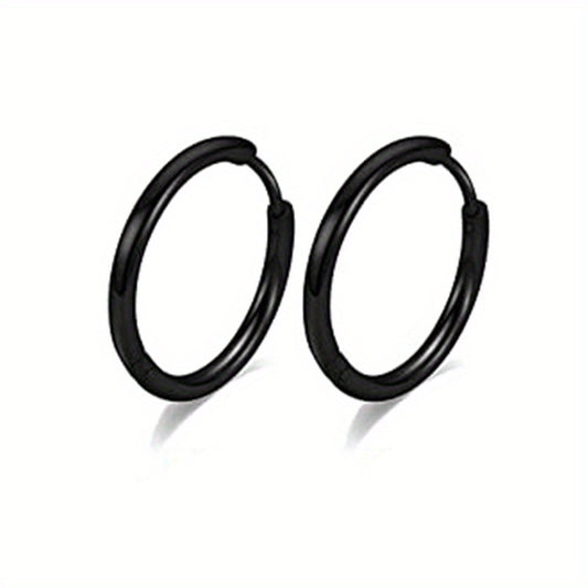 Boho Minimalist Hoop Earrings Stainless Steel 18K Plated Gift