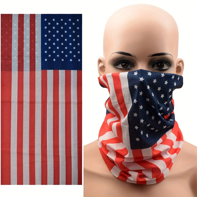 American Flag Sunshade Magic Bandana Neck Gaiter for Outdoor Cycling
