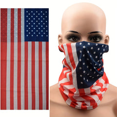 American Flag Sunshade Magic Bandana Neck Gaiter for Outdoor Cycling