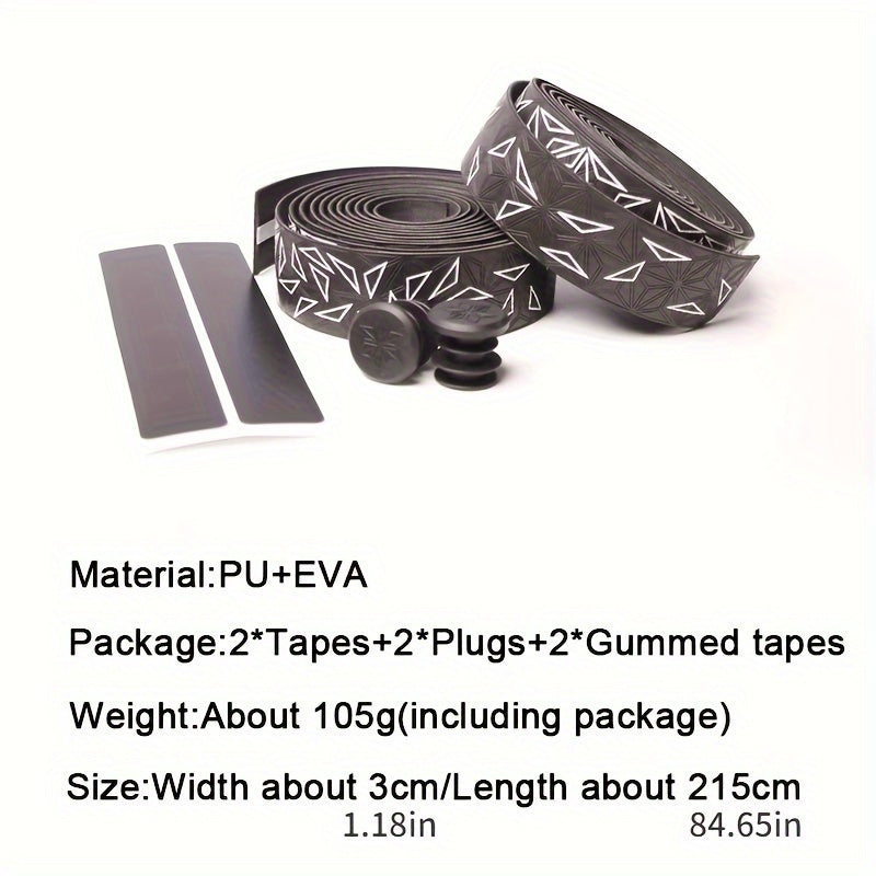 Comfortable Bicycle Handlebar Tape PU EVA Shock Absorption Non slip