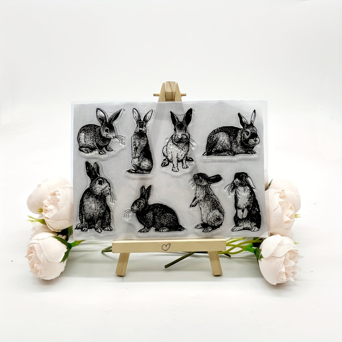 1pc Rabbit Stamp Painting Tools DIY Scrapbook Decoration Silicone Clear Stamp