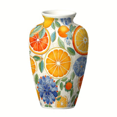 Colorful Fruit 3D Puzzle Vase with Maple Leaf Pattern
