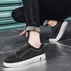 Men's Lace-up Low Top Sneakers Classic Casual Walking Shoes