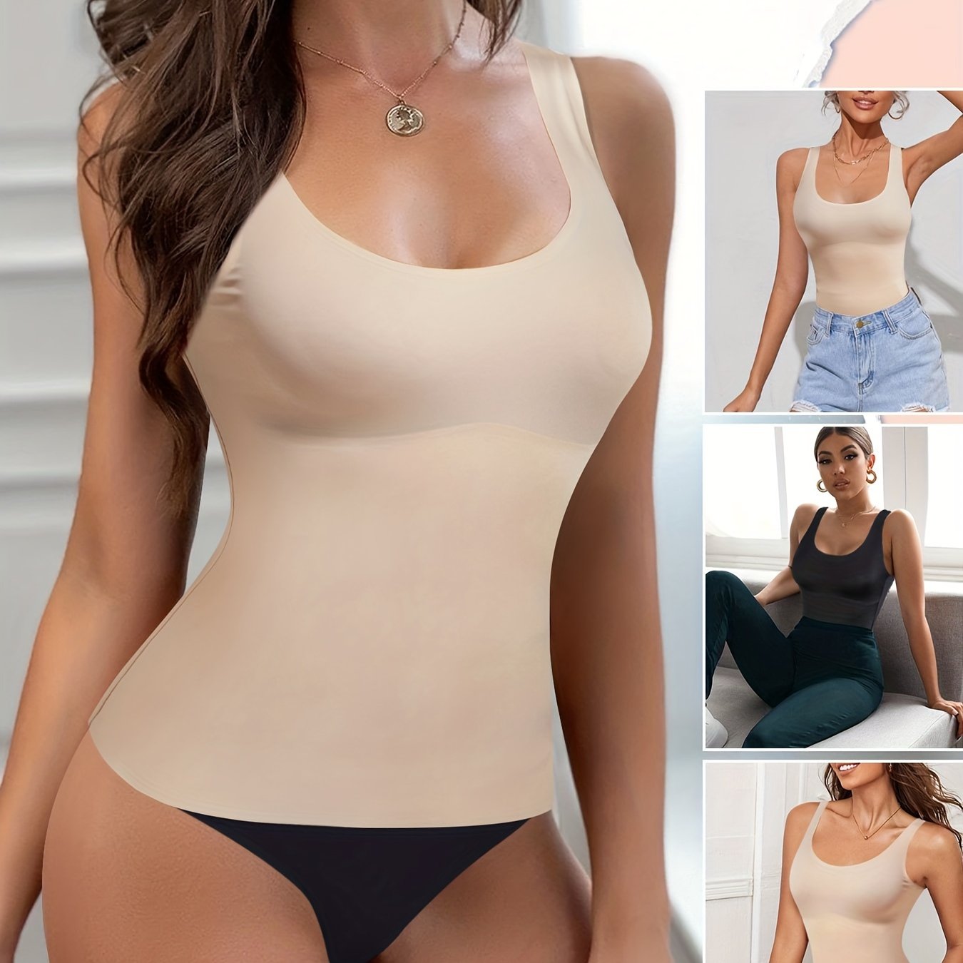 Seamless Shaping Tops Tummy Control Slimmer Sleeveless Top