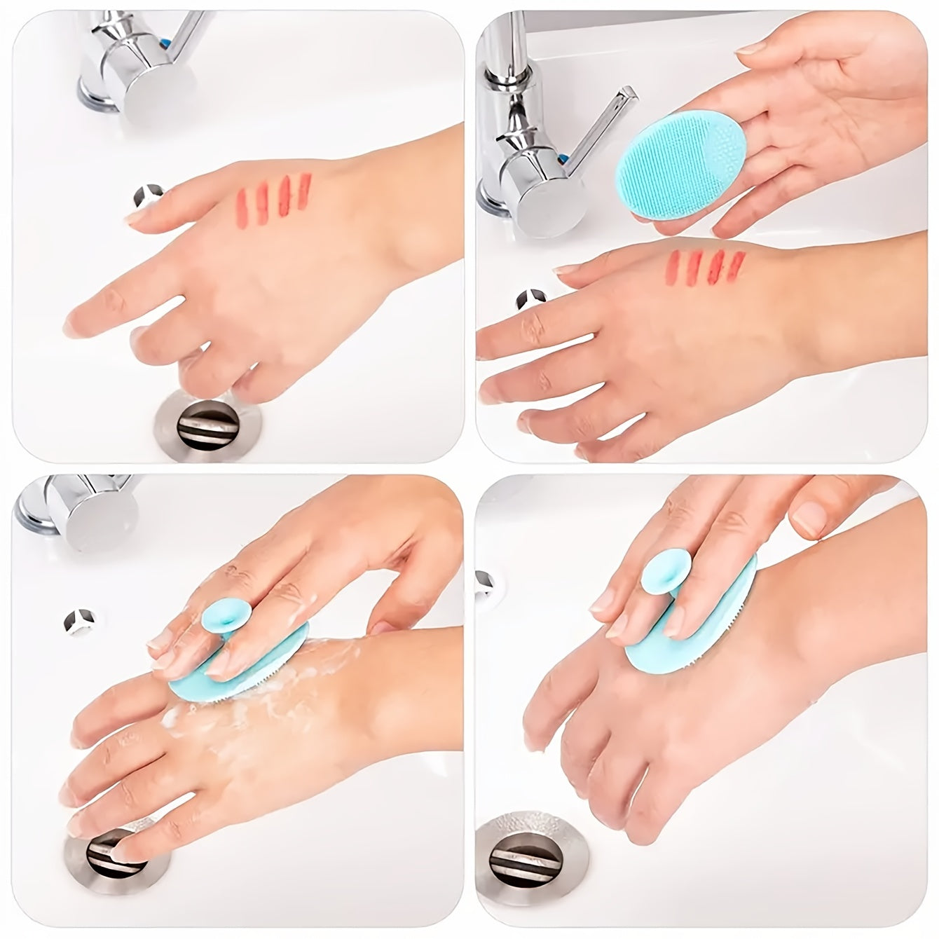 Silicone Oval Face Washing Brush Soft Cleansing Brush for Baby and Adults