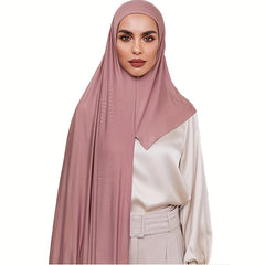 Solid Hijab Casual Long Scarf Bandana Shawl Classic Windproof Head Wrap Women