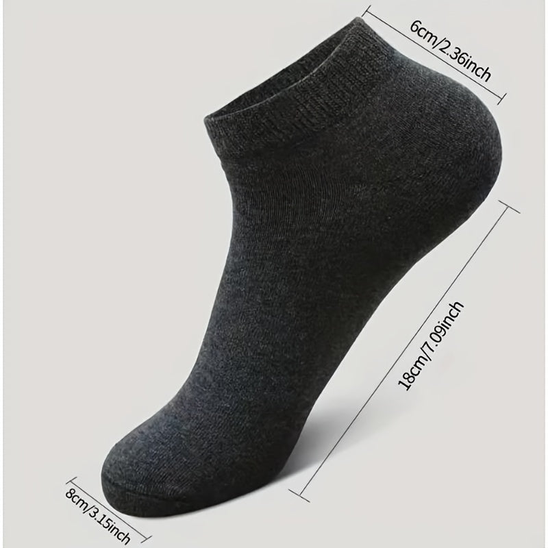 10 Pairs Comfy Solid Ankle Socks Women's & Men's Stockings