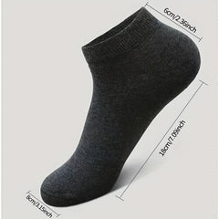 10 Pairs Comfy Solid Ankle Socks Women's & Men's Stockings