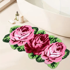 Floral Rug Anti-Slip Backing Cozy Carpet Washable