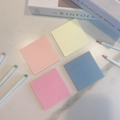 4 Pack 7 X 7 Clear Sticky Notes Bright Self-adhesive Pad 50 Sheets