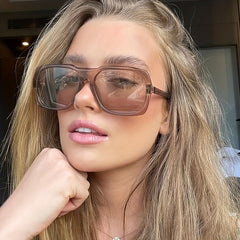 Retro Tortoiseshell Square Sunglasses UV400 Sun Shades