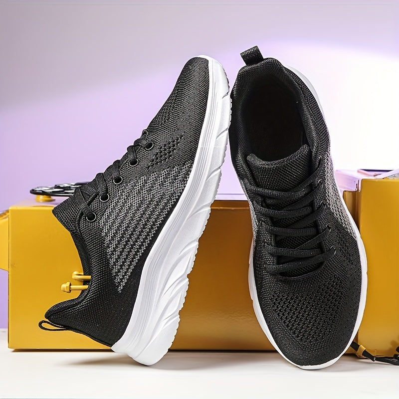 Men's Breathable Knit Casual Shoes Lightweight Non Slip Sneakers