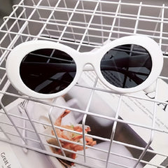 Oval Thick Frame Sunglasses Y2k Oval Sunglasses Round Lens Clout Glasses Goggles
