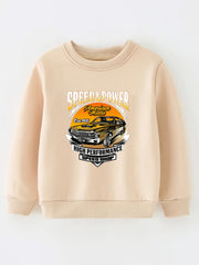 Boy's Shark Truck Print Sweatshirt for Spring